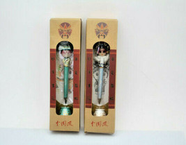 Lot Of 2 Chinese Culture Art Beijing Facial Mask Pen Chinese Opera Perso... - $25.73