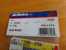 ACDelco Lamp Socket LS7 Parking Light Socket - $25.00