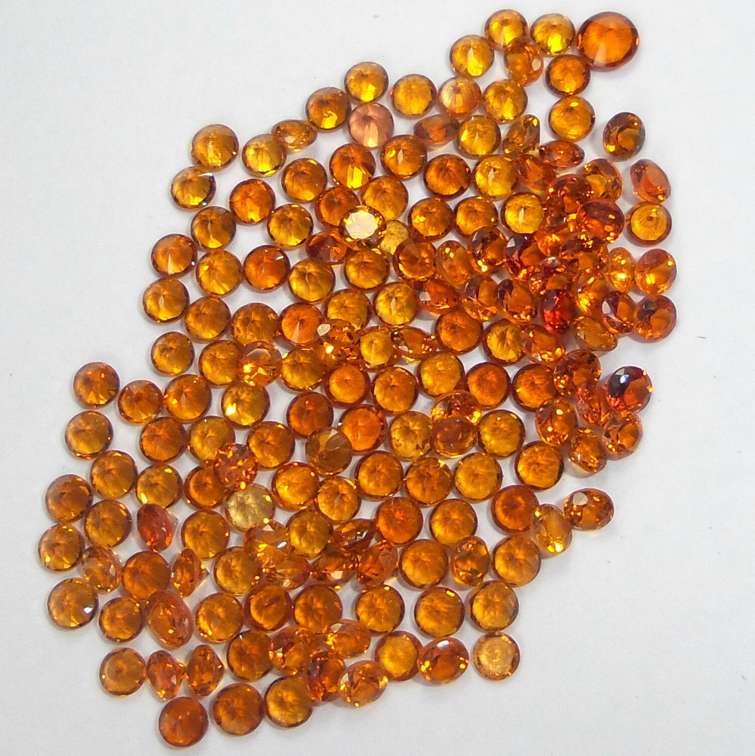 All Sizes Diamond Cut Round Natural AAA Deep Orange Garnet Spessartite Wholesale