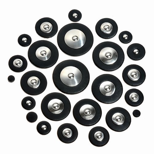 Black TENOR SAXOPHONE PADS COMPLETE set of 25 Pads Genuine leather