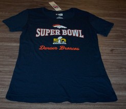 Women's Teen Denver Broncos Super Bowl 50 Nfl Football T-Shirt Medium New w/ Tag - $19.80