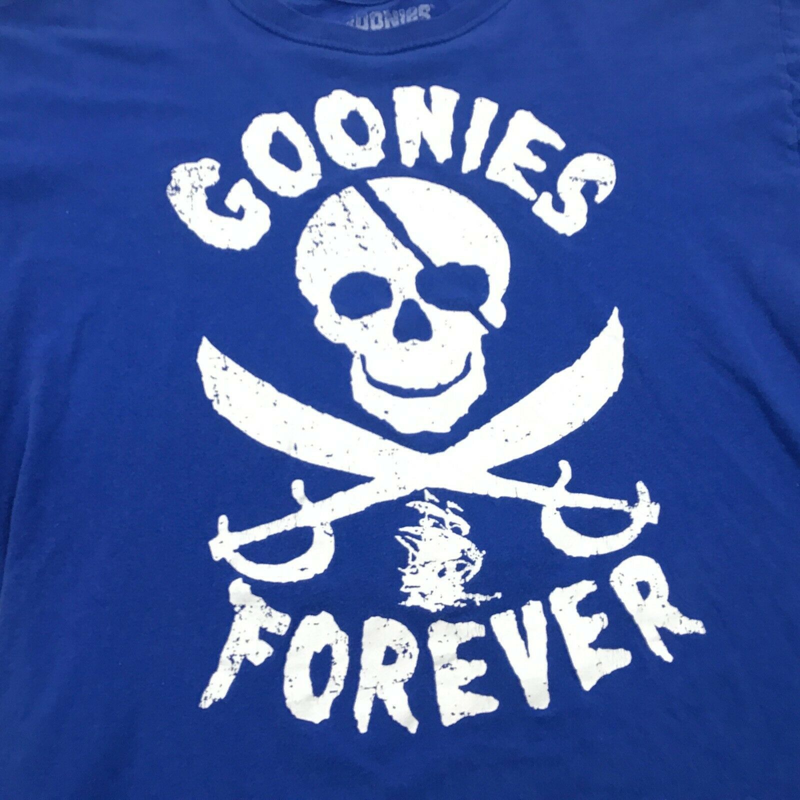 GOONIES FOREVER Pirate Shirt Retro Distressed Graphic Skull Cross ...