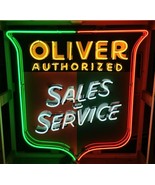 OLIVER SALES SERVICE NEON SIGN OLIVER TRACTOR SIGNS GARAGE SIGNS FOR MEN... - $3,500.00