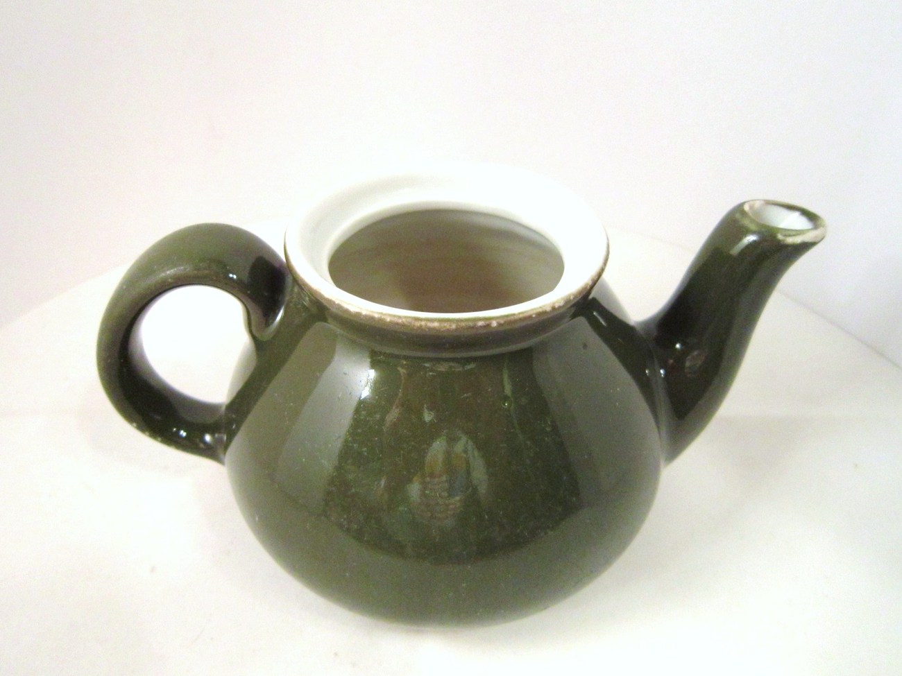 Hall China Teapot Vase Forest Green I'm a Little Tea Pot Short & Stout Vases