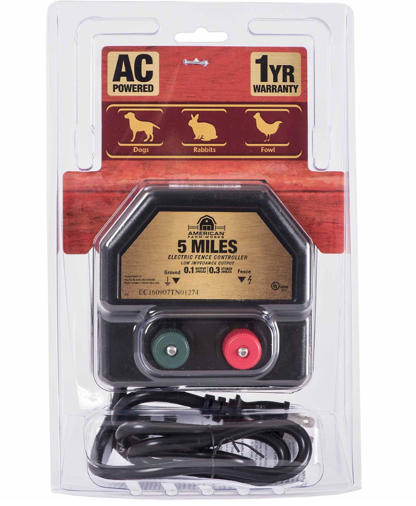 American FarmWorks EA5MAI-R1 5-Mile AC Low Impedance Electric Fence ...