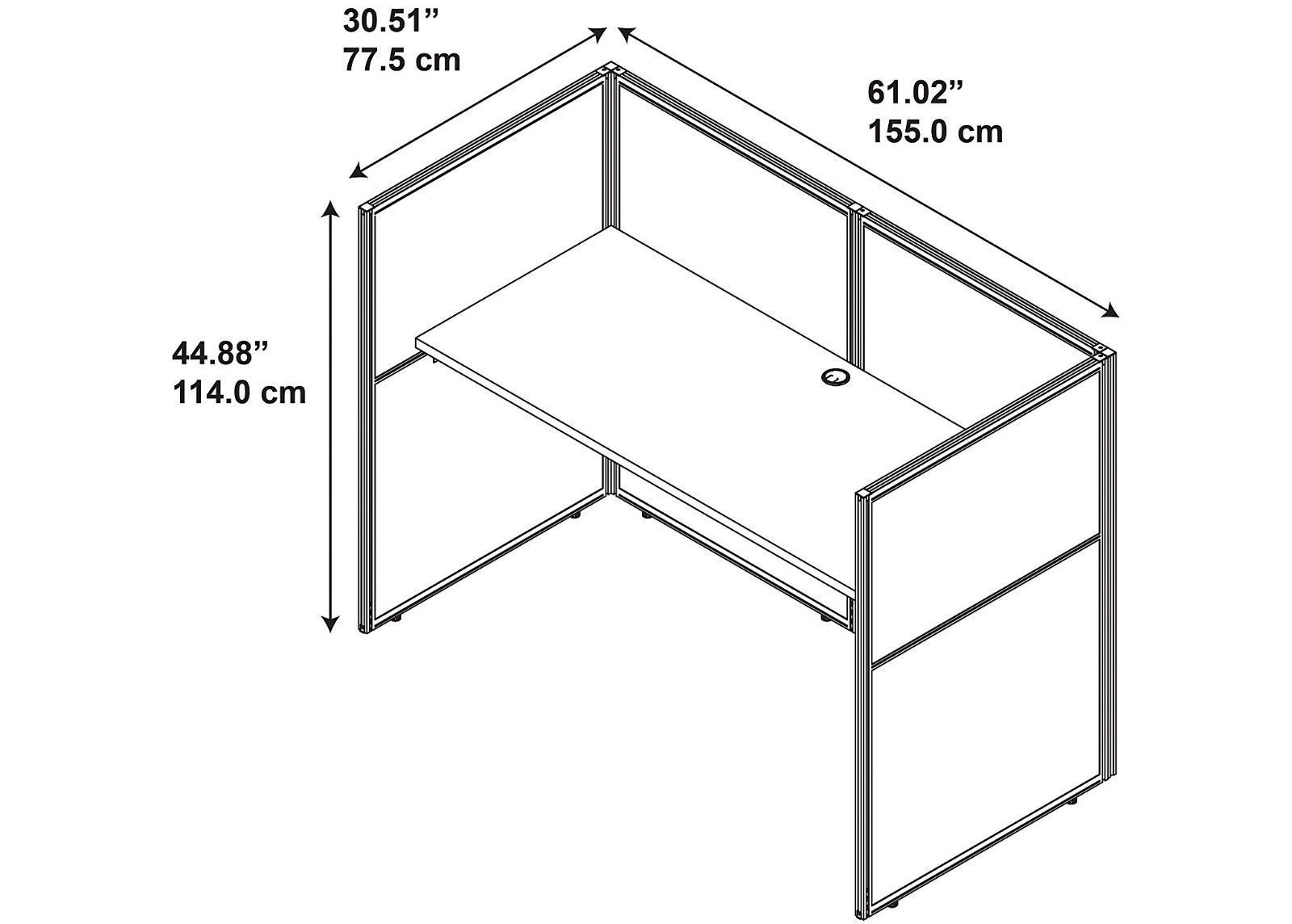 Cubicle Desk 24x60 Straight Desktop Work For 1 Workstations S L1600