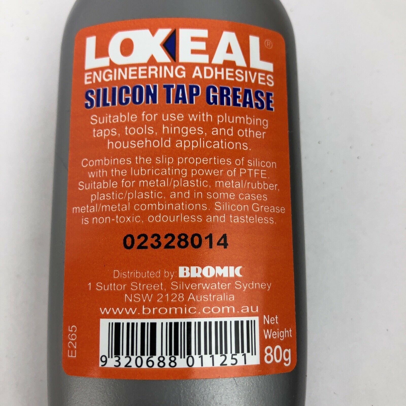 Loxeal Engineering Silicone Tap Grease Tube 80g Meat Slicers Espresso