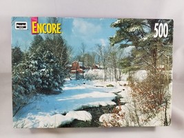 Brownsville VT Jigsaw Puzzle 500 Pieces Snow Stream Encore RoseArt 1999 New - $8.58
