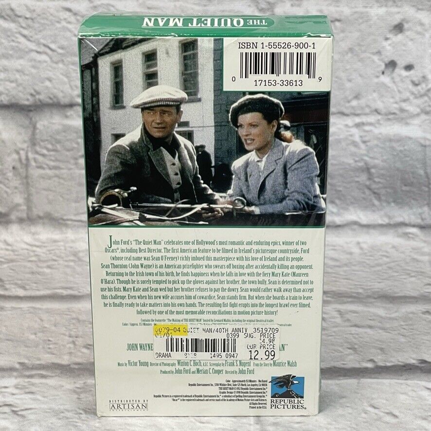 The Quiet Man Nuevo Sellado VHS 40th Edición and similar items