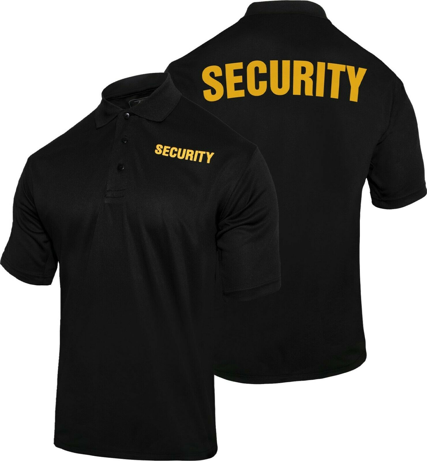 Moisture Wicking Security Polo Shirt Double Sided Guard Officer Work Comfortable Polos 0340