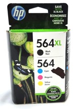 HP 564Xl Black & 564 Cyan Magenta Yellow Color Standard Ink Cartridges - $16.82