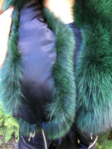 Finn Fox Fur Collar 43' (110cm) Fur Boa Saga Furs Big Scarf Green Fur Stole image 6