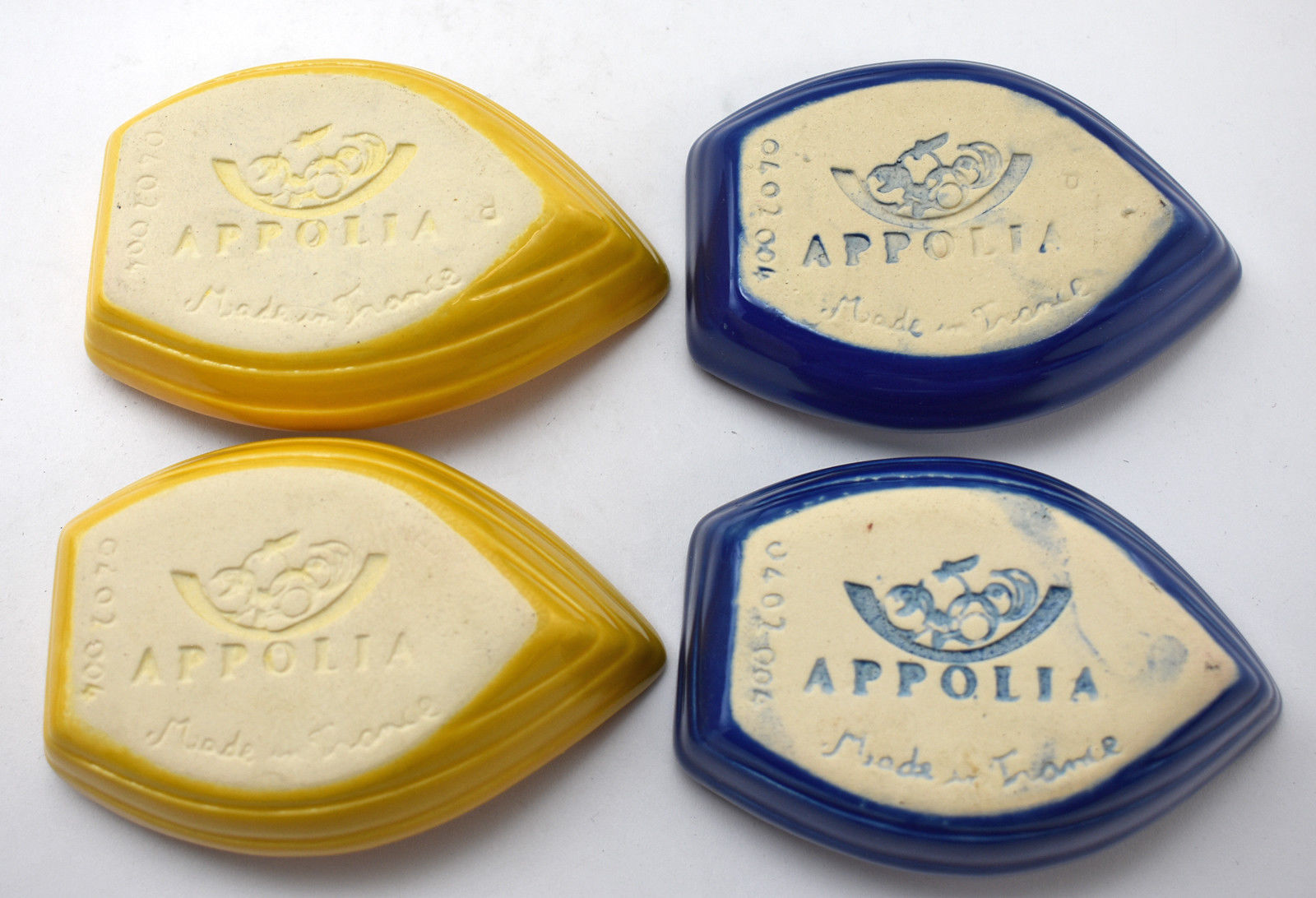 Appolia French Ceramic Cookware5 Yellow Cobalt Blue Boats Baking