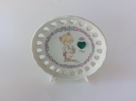 1994 Precious May Moments Inc. Ceramic Plate/Plastic Stand - Lincensee ENESCO - $5.00