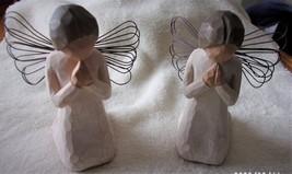 Willow Tree figurines - 2 Angel kneeling "Angel of Prayer" 1999 -Demdaco - $20.00