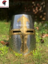 Medieval Crusader Helmet Armour Great Helm Knight Costumes