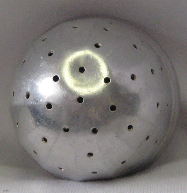 Vintage Aluminum Acorn Ball Tea Infuser Strainer with Chain and Hook