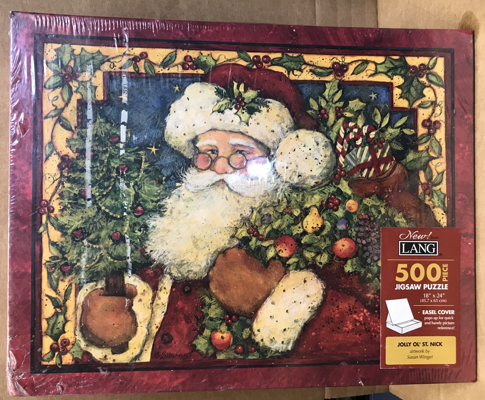500 Piece Puzzle Jolly OL ST. Nick (614050048525) Artwork By: Susan Winget