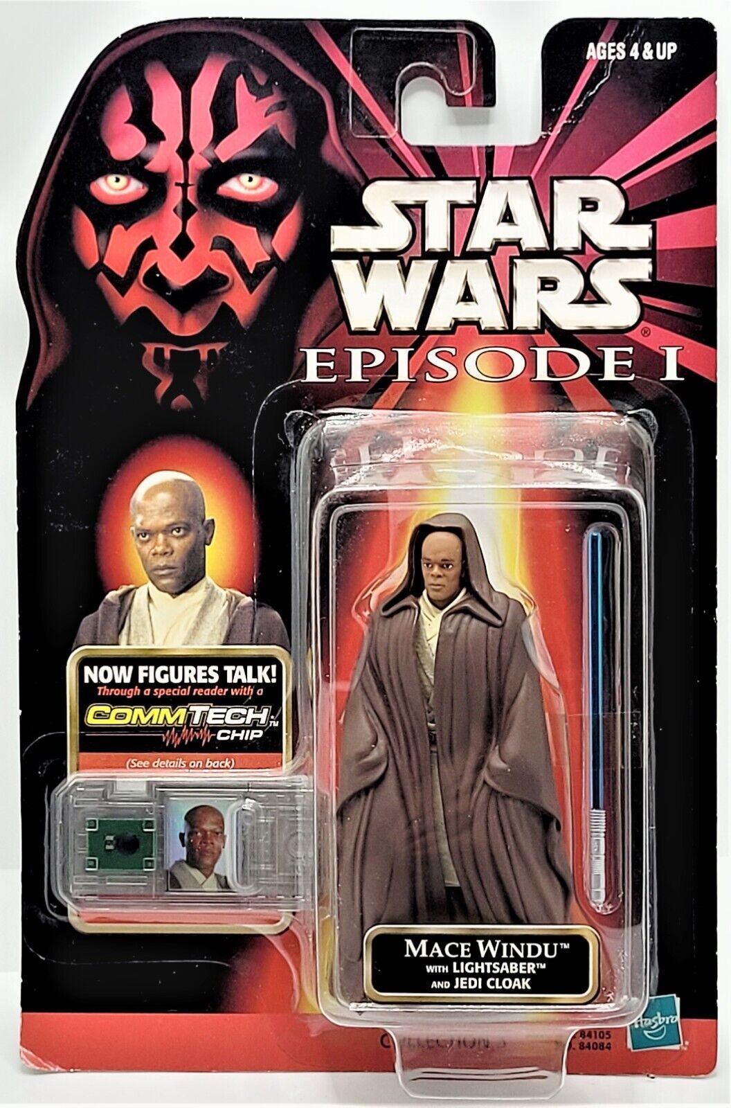 Star Wars Episode I Mace Windu Action Figure W/ Blue Lightsaber SW4