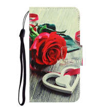 Anymob Samsung Rose And Heart Magnetic Flip Wallet Case Painted Leather Phone  - $28.90