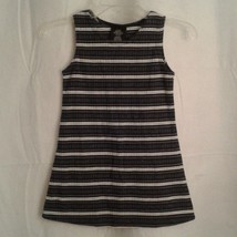 Youngland Girls 6 tank dress stripes Gray Black White - $14.00