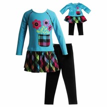 Dollie Me Girl 4-14 and Doll Matching Tunic Dress Legging Outfit American Girl - $29.99