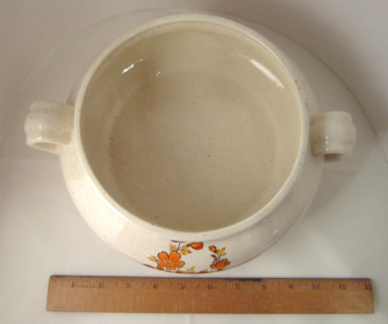 Covered Casserole Soup Tureen with lid, Handmade 1980 Autumn Colors