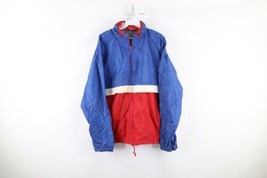 Vintage 90s Woolrich Mens Medium Thrashed Color Block Hooded Windbreaker... - $39.55