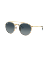 Ray-Ban RB3647 Round Sunglasses - Gold Frame, Blue Gradient Lenses - $171.00