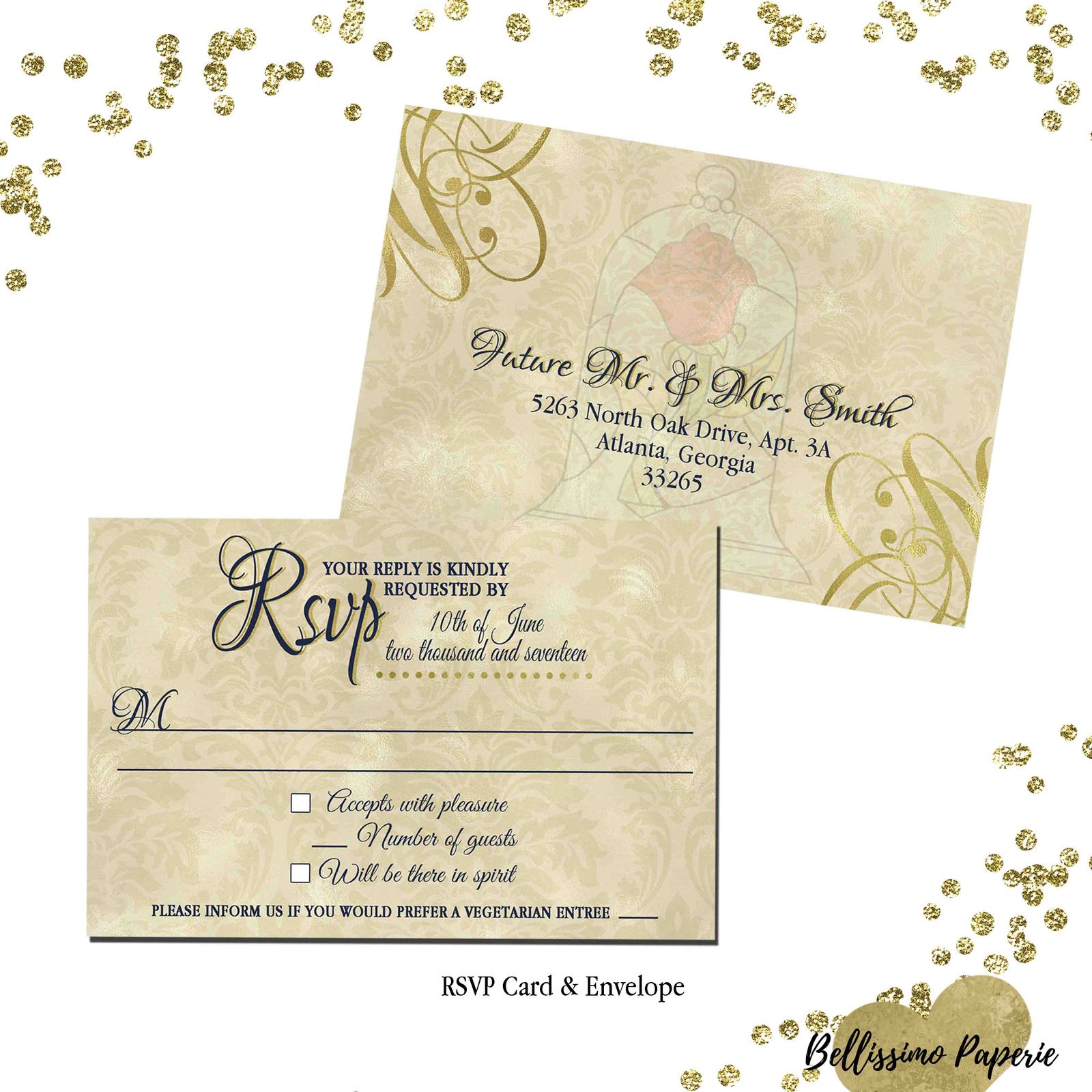 Beauty And The Beast Wedding Invitations