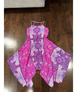 Girls Kids Children&#39;s Place Pink Floral Short Sleeve Dresses Size XL 14 - $9.89