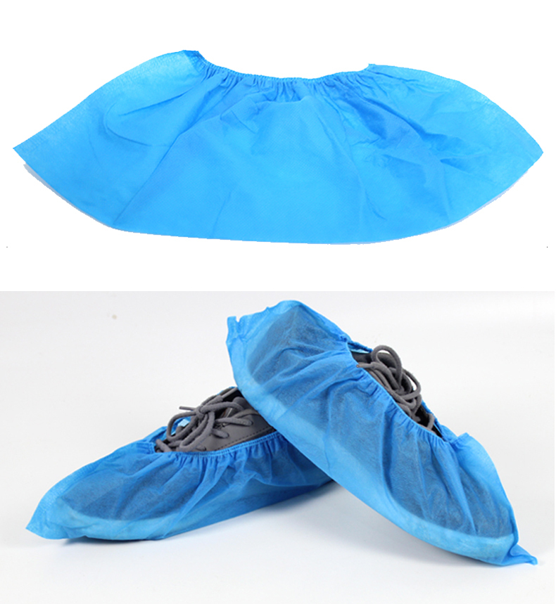 Disposable Shoe Covers for Home and Commercial Use - Disposable Blue CPE Booties
