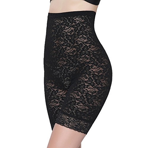 FeelinGirl Women's Shapewear Lace 'N Smooth Body Shaper Short Black - Shapers