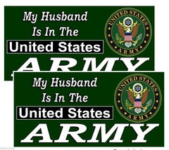 MY HUSBAND IS IN THE ARMY HELMET BUMPER PACK OF 4 STICKER DECAL USA MADE - $22.55
