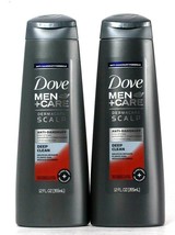 2 Count Dove Men Care 12 Oz Deep Clean Anti Dandruff Shampoo Plus Conditioner