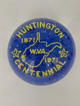 Huntington W VA 1971 centennial glass John Gentile paperweight - $45.00