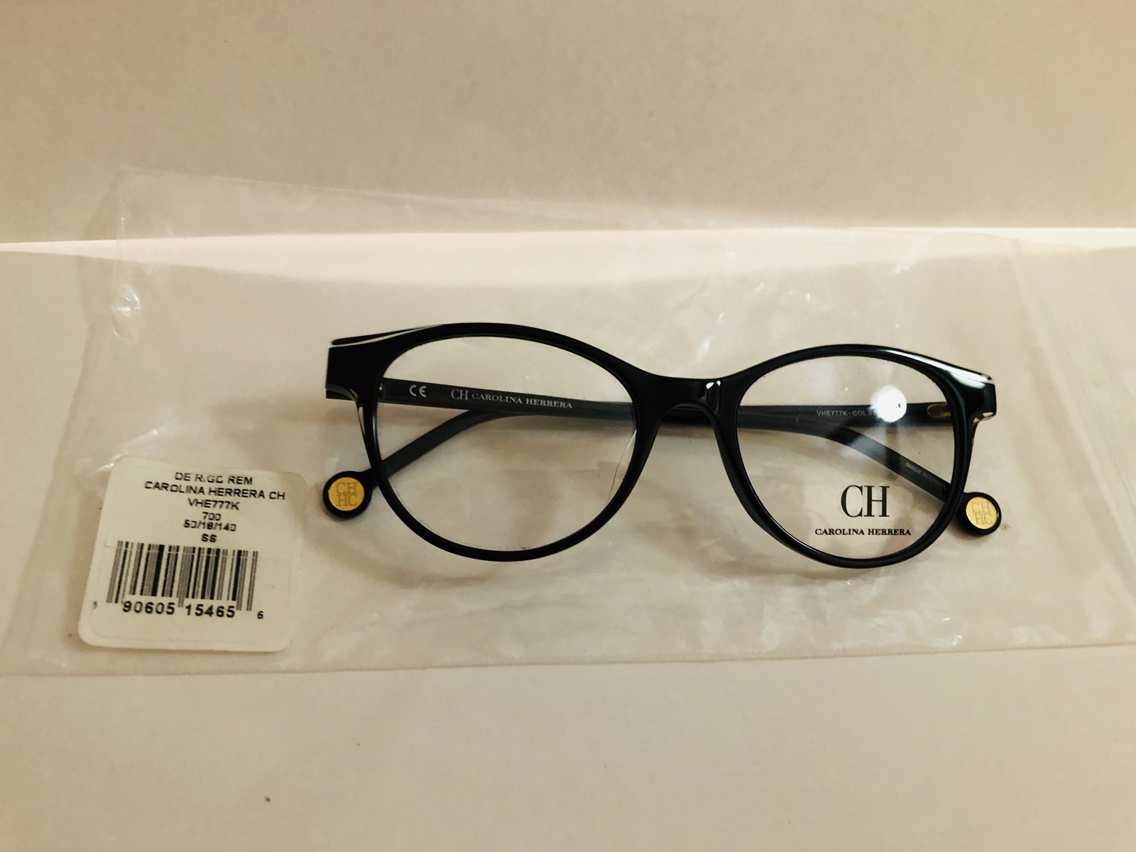 Carolina Herrera VHE77K 700 Eyeglasses Eyeglass Frames Black - $174.95