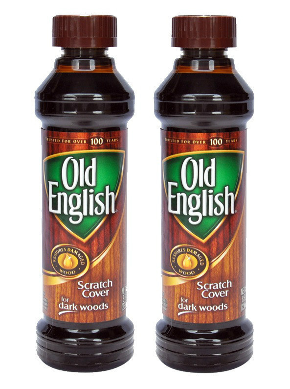 Old English 8 Ounce Dark Wood Furniture Polish and Scratch Cover 2 PACK