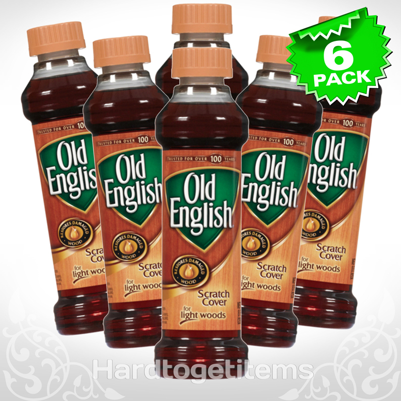 Old English Scratch Cover Polish Light Wood 8 Oz. 6 Pack Household