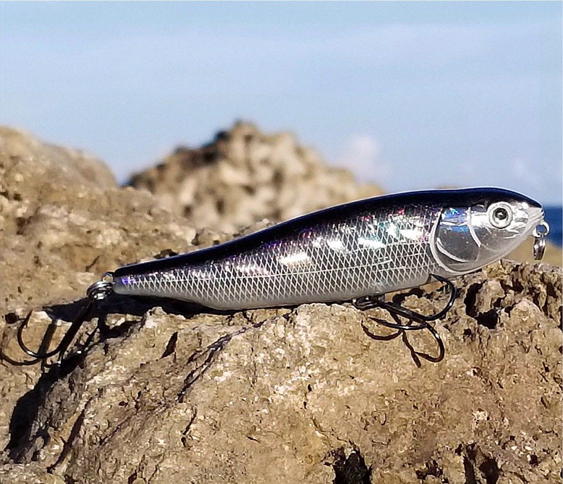 90mm Finger Mullet topwater lure for snook,tarpon,redfish, and more