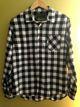 NWT Jachs New York Recycled Flannel Blk White Plaid Checked Button Down ... - $45.54