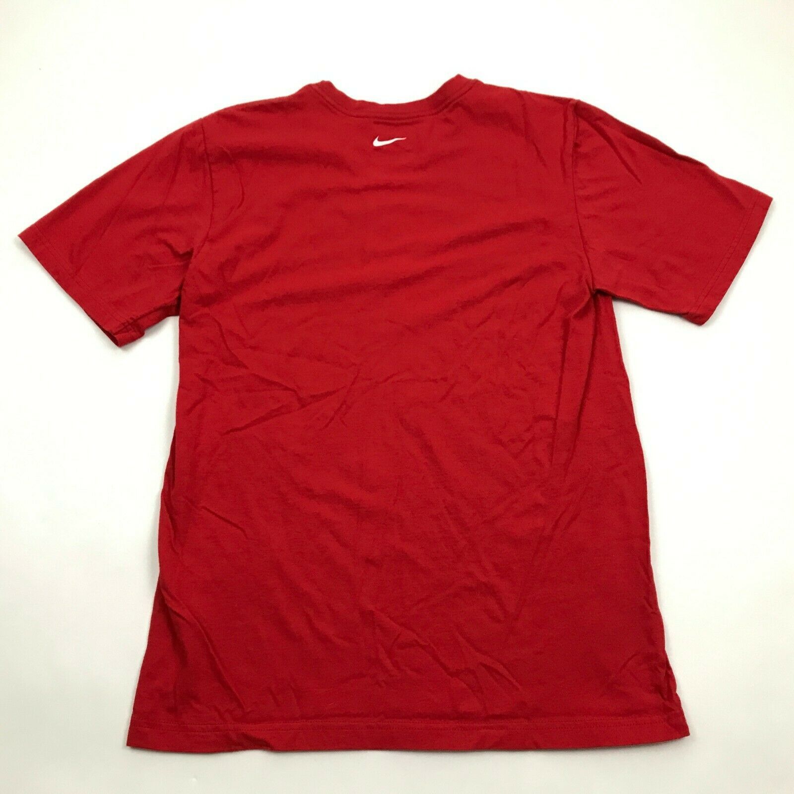 NIKE SOCCER Shirt Red Short Sleeve Regular Fit Size Small S Swoosh Logo