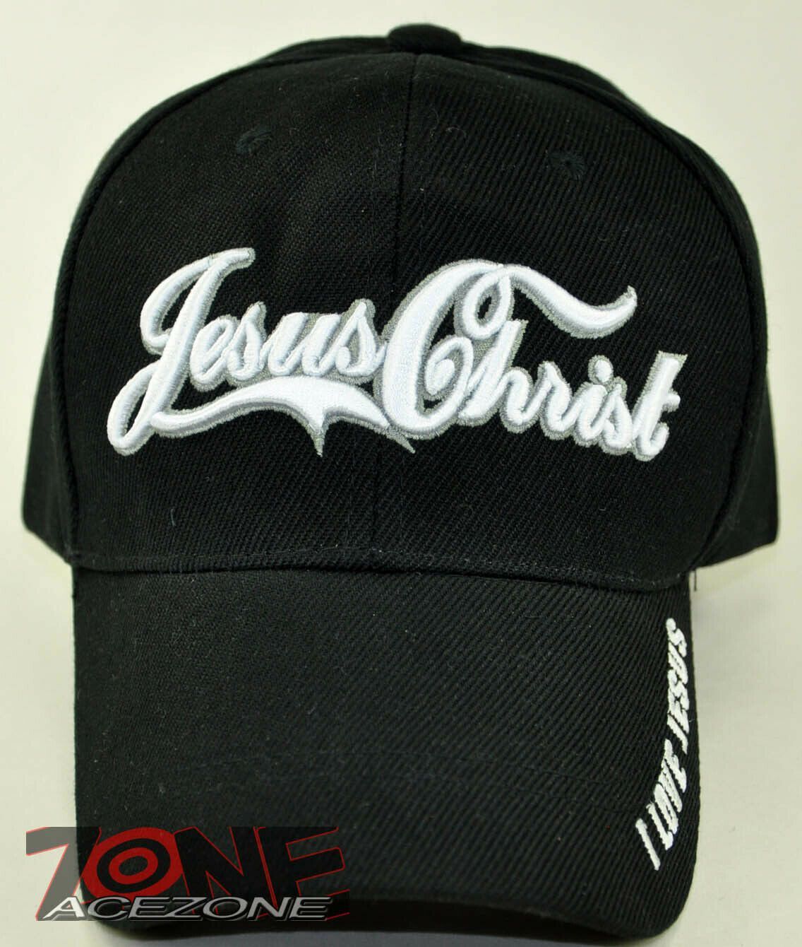 JESUS CHRIST I LOVE JESUS CHRISTIAN BALL CAP HAT BLACK Men's Hats