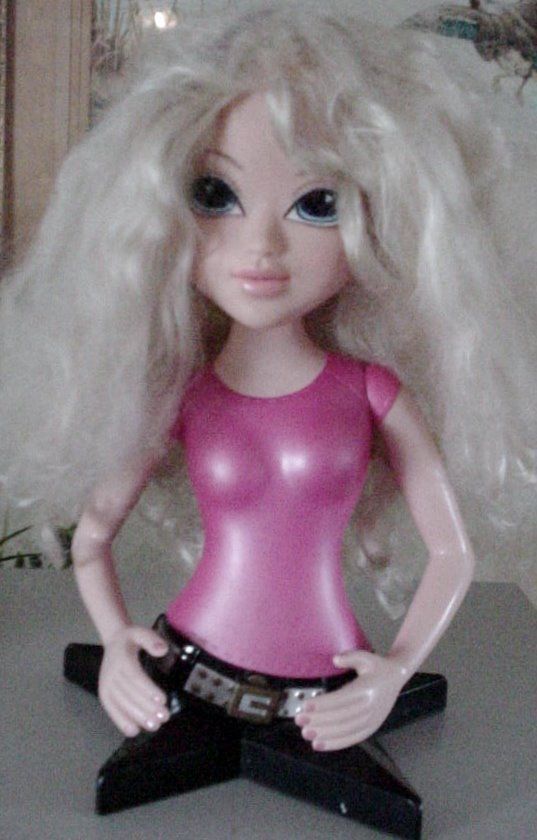 bratz doll head hair styling