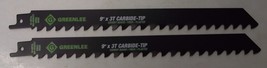 Greenlee 353-9535RCT 9" x 3TPI Carbide Tipped Recip Saw Blades 2pcs Bulk Swiss - $9.90
