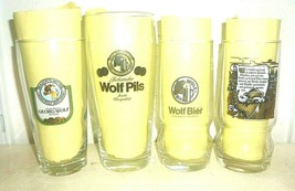 4 Brauerei Wolf +2009 Fuchsstadt Wurzburg German Beer Glasses - £14.90 GBP