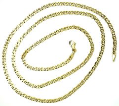 18K YELLOW GOLD CHAIN TYGER EYE LINKS THICKNESS 3mm, 0.12" LENGTH 45cm, 17.7" image 3
