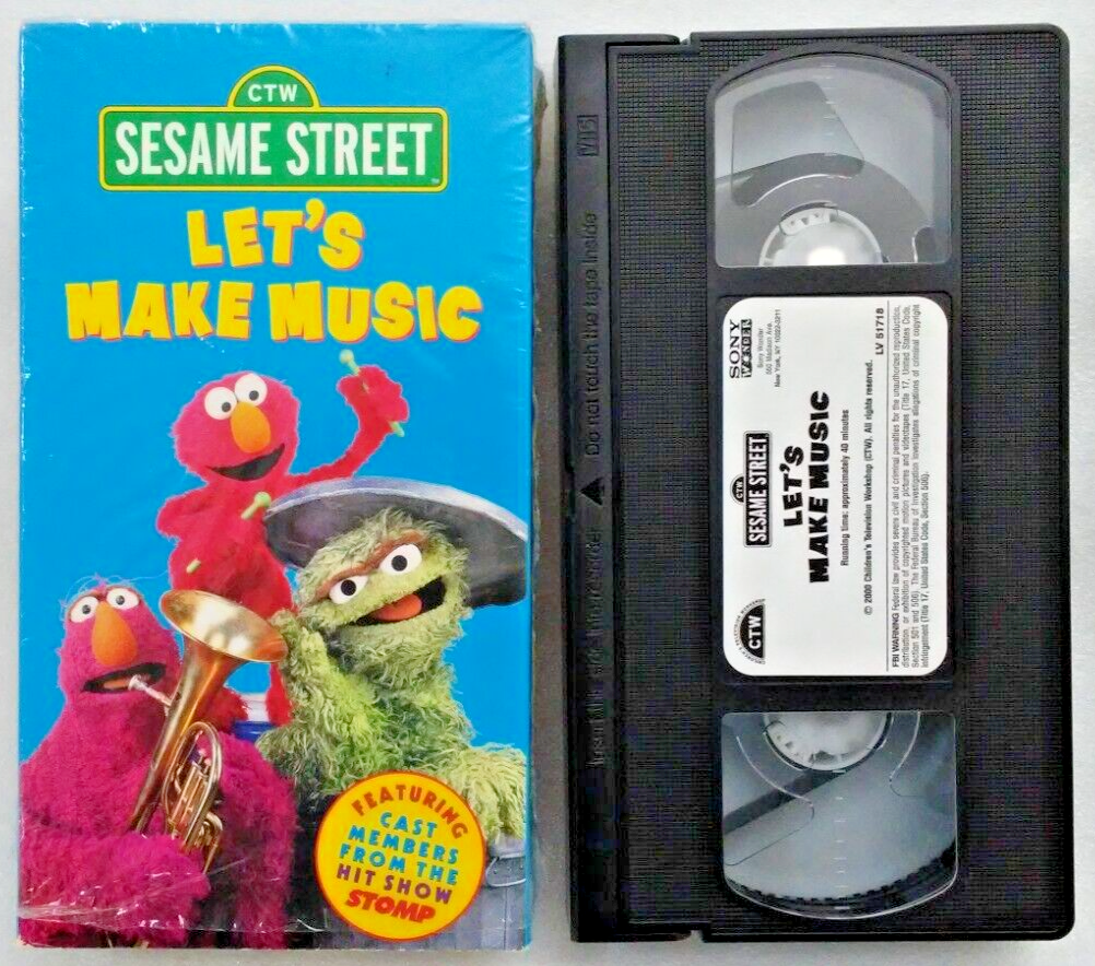 VHS Sesame Street - Lets Make Music (VHS, 2000, Slipsleeve) - VHS Tapes