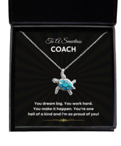 Coach New Job Promotion Necklace Birthday Gifts - Turtle Pendant Jewelry  - $49.95