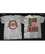 SLAYER - Reign in blood, White T-shirt Short Sleeve (sizes:S to 5XL) - $16.99+